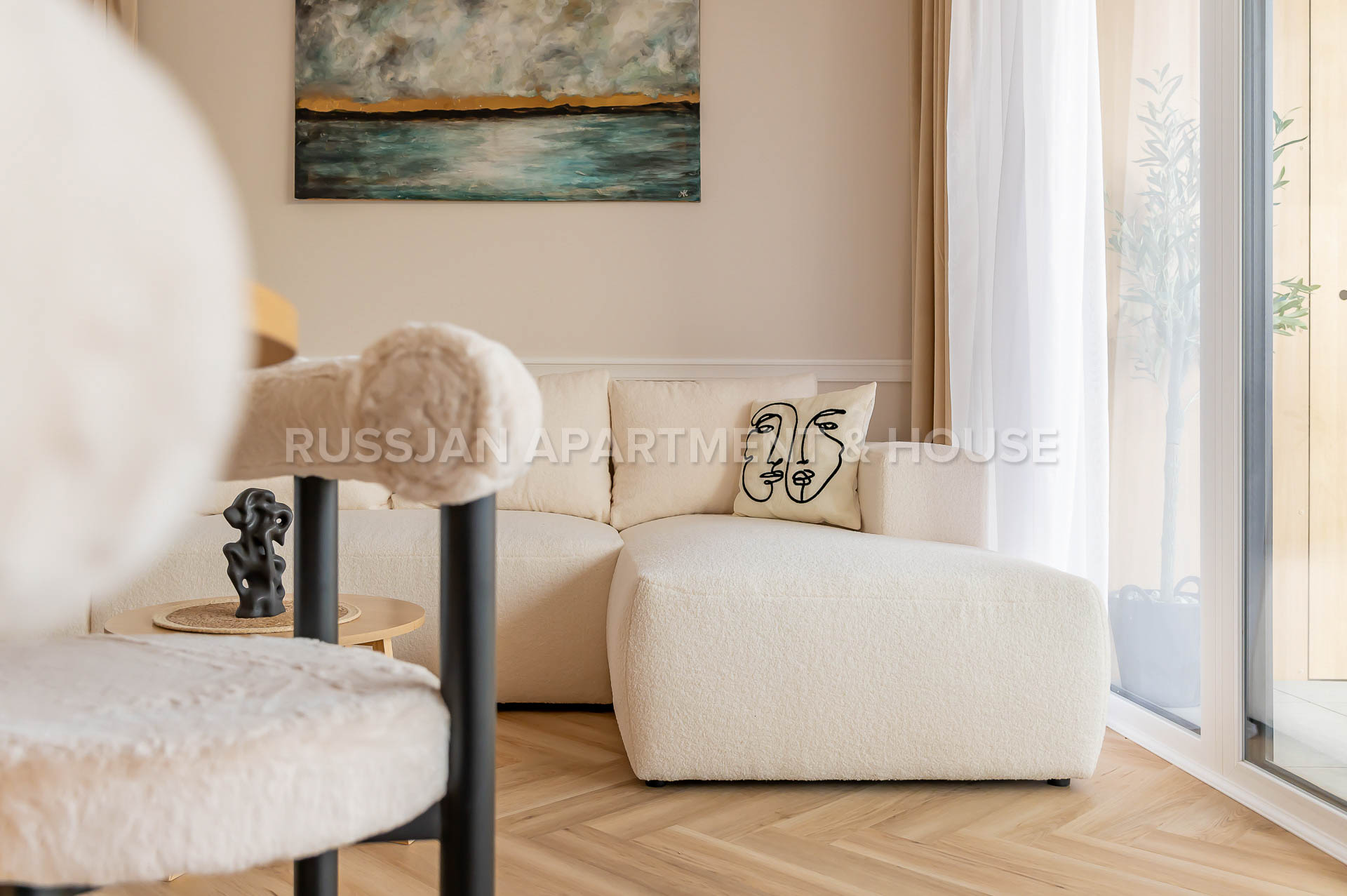 Apartament Gdańsk Przymorze - Niezamieszkane dotąd wnętrze z pięknym widokiem na park i zatokę - Russjan